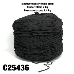 ELASTICO TUBULAR TEJIDO 3MM  KG
