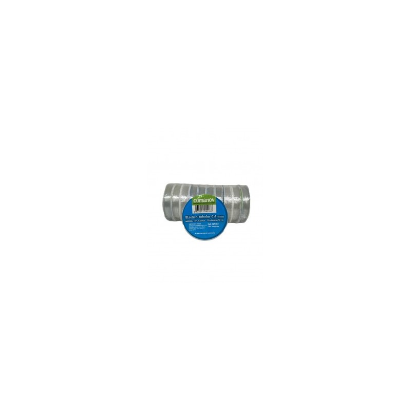 HILO ELASTICO TUB TRANS 0.6MM C/10M
