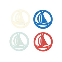 FIGURA MADERA BARCO C/20 PIEZAS