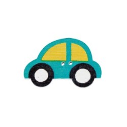 FIGURA MADERA CARRO AZUL C/20 PIEZAS