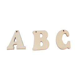 LETRA MADERA 4CM C/20 PIEZAS
