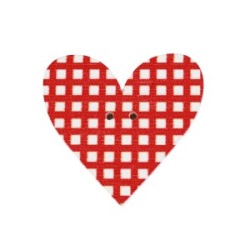 FIGURA MADERA CORAZON ROJO/BCO C/20 PIEZAS