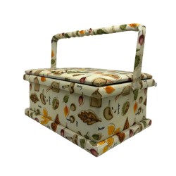 COSTURERO TELA RECTANGULAR BEIGE GRANDE 27X19X13CM