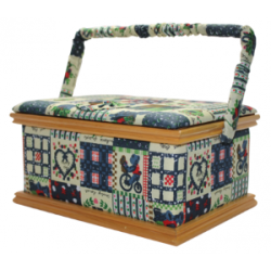 COSTURERO TELA RECTANGULAR AZUL GRANDE 24X17X12CM