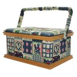 COSTURERO TELA RECTANGULAR AZUL GRANDE 24X17X12CM